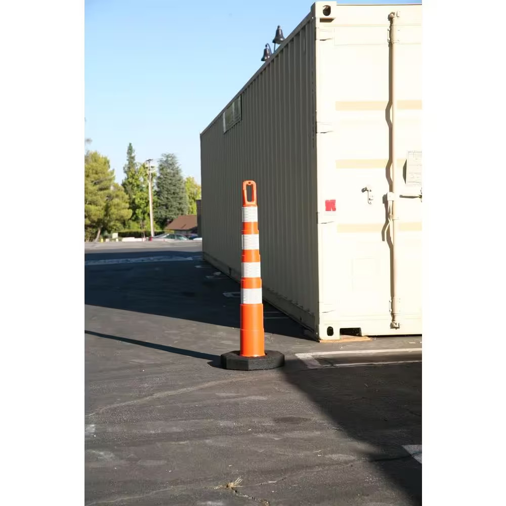 42 In. Orange Safety Cone without Base and 4 Bands with 4 In. High-Intensity She