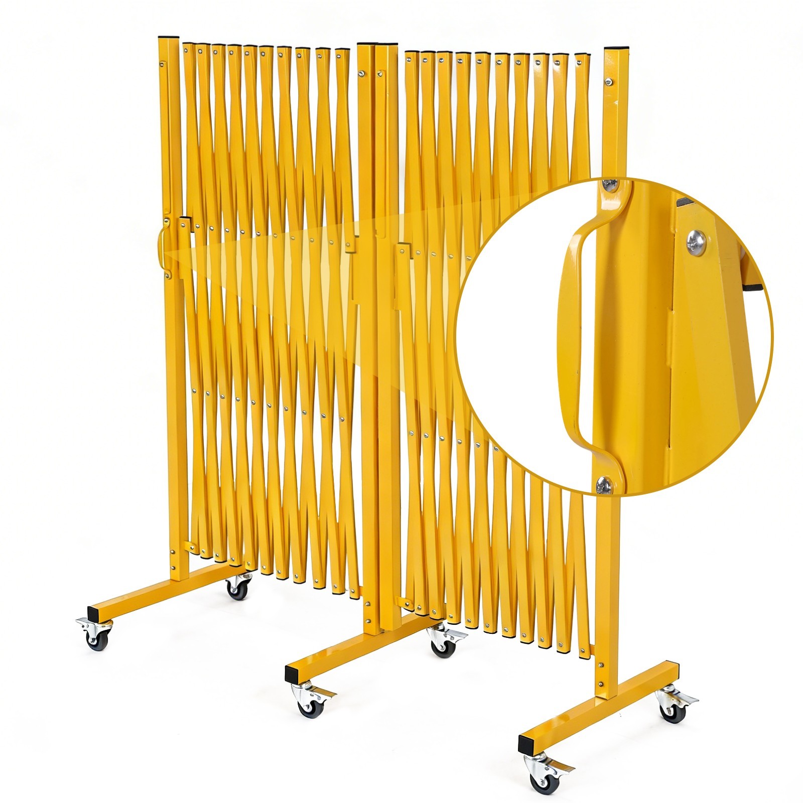 Outdoor Traffic Barricade Gate Metal Expandable 8-24FT Folding Safety Barrier US