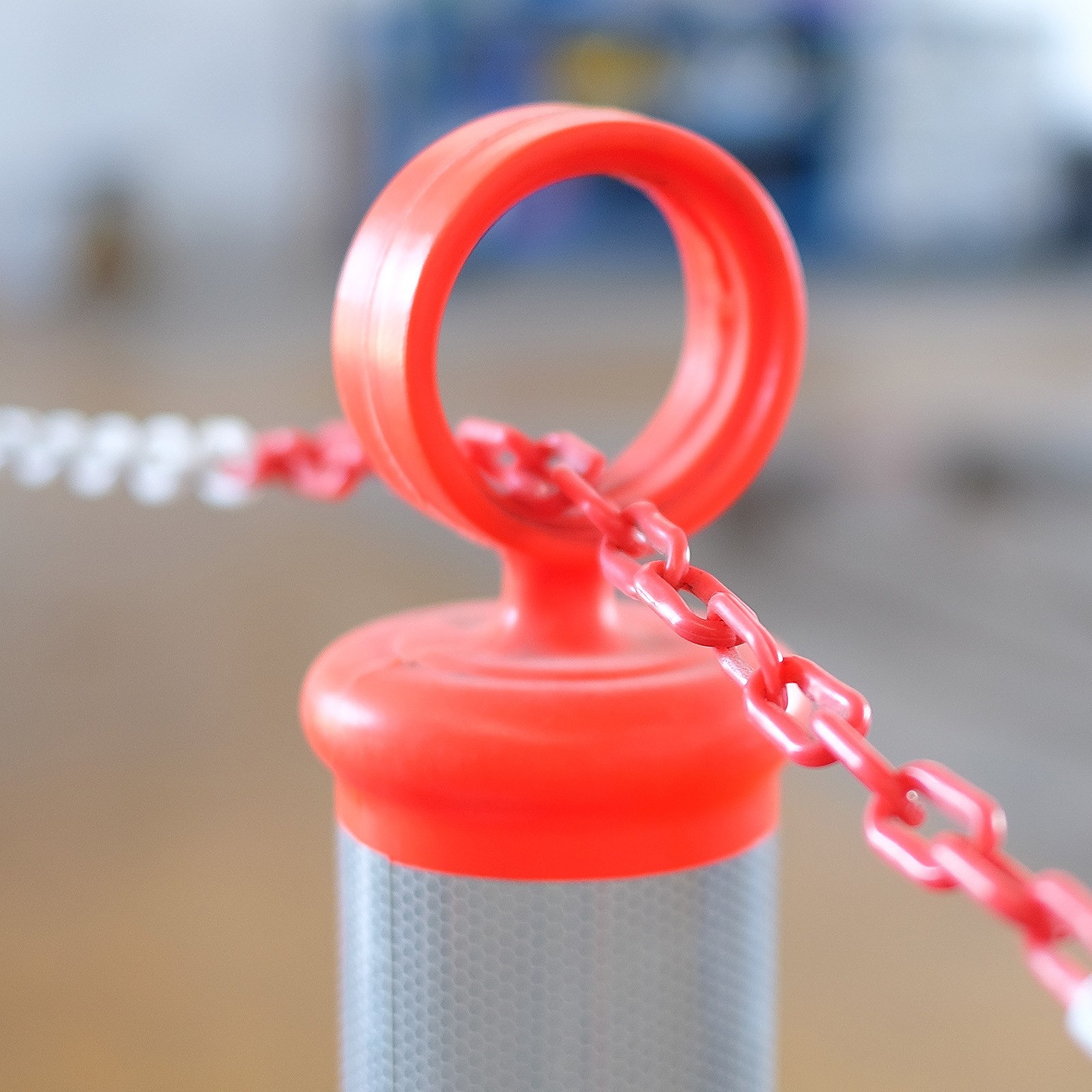 10 Feet Plastic Chain Link Safety Barrier Chain 1×2 Inch Buckle Silver Tone