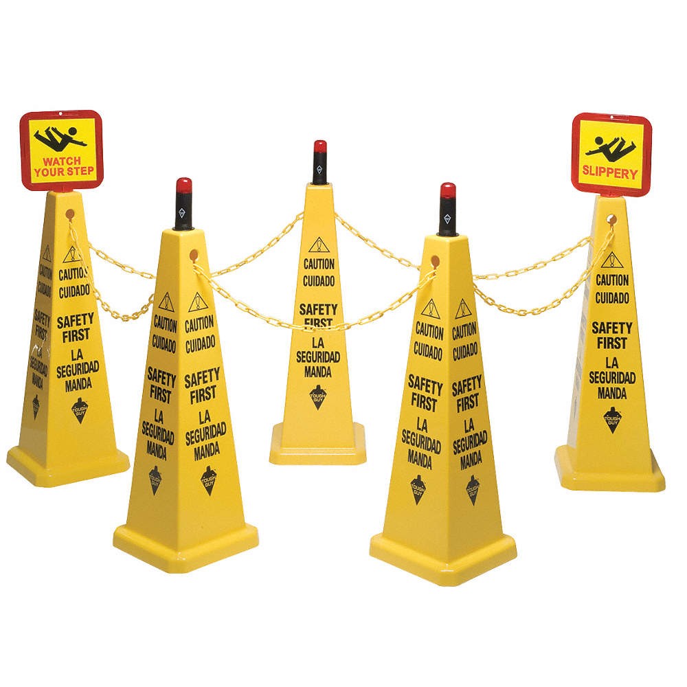 TOUGH GUY 6VKT0 Cone Kit,26 x 10 9/10 in,English/Spanish 6VKT0