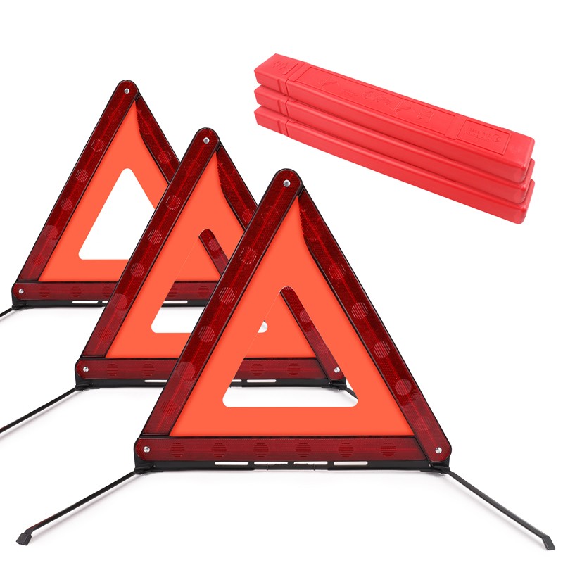 3/6/9 Pack Emergency Warning Triangles Reflector Safety Triangles DOT Approved