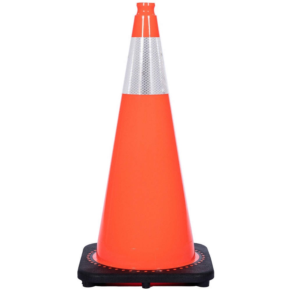 GRAINGER APPROVED RS70025C3M6 Traffic Cone,5 lb.,Orange Cone Color 53WN56
