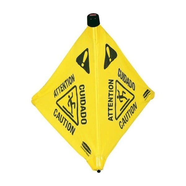 Rubbermaid Commercial Fg9s0100yel Soft Safety Sign, 30 In H, 21 In W, Fabric,