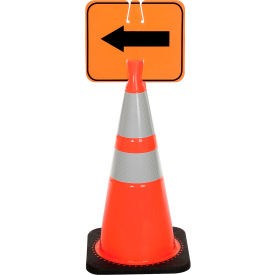 Cone Sign – Reversible – Black on Orange Safety Products 03-550-2WA
