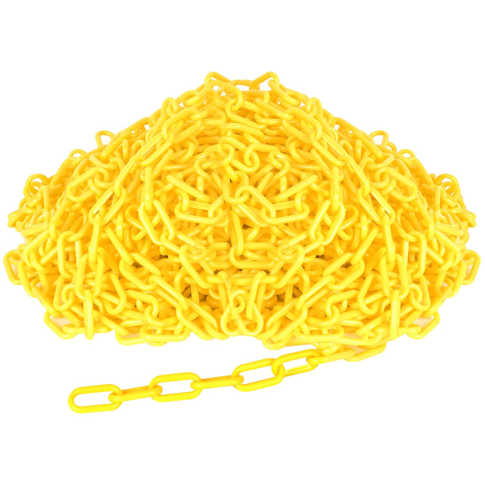 50 Feet Plastic Chain Links Plastic Barrier Chain Yellow Plastic Chains Weather