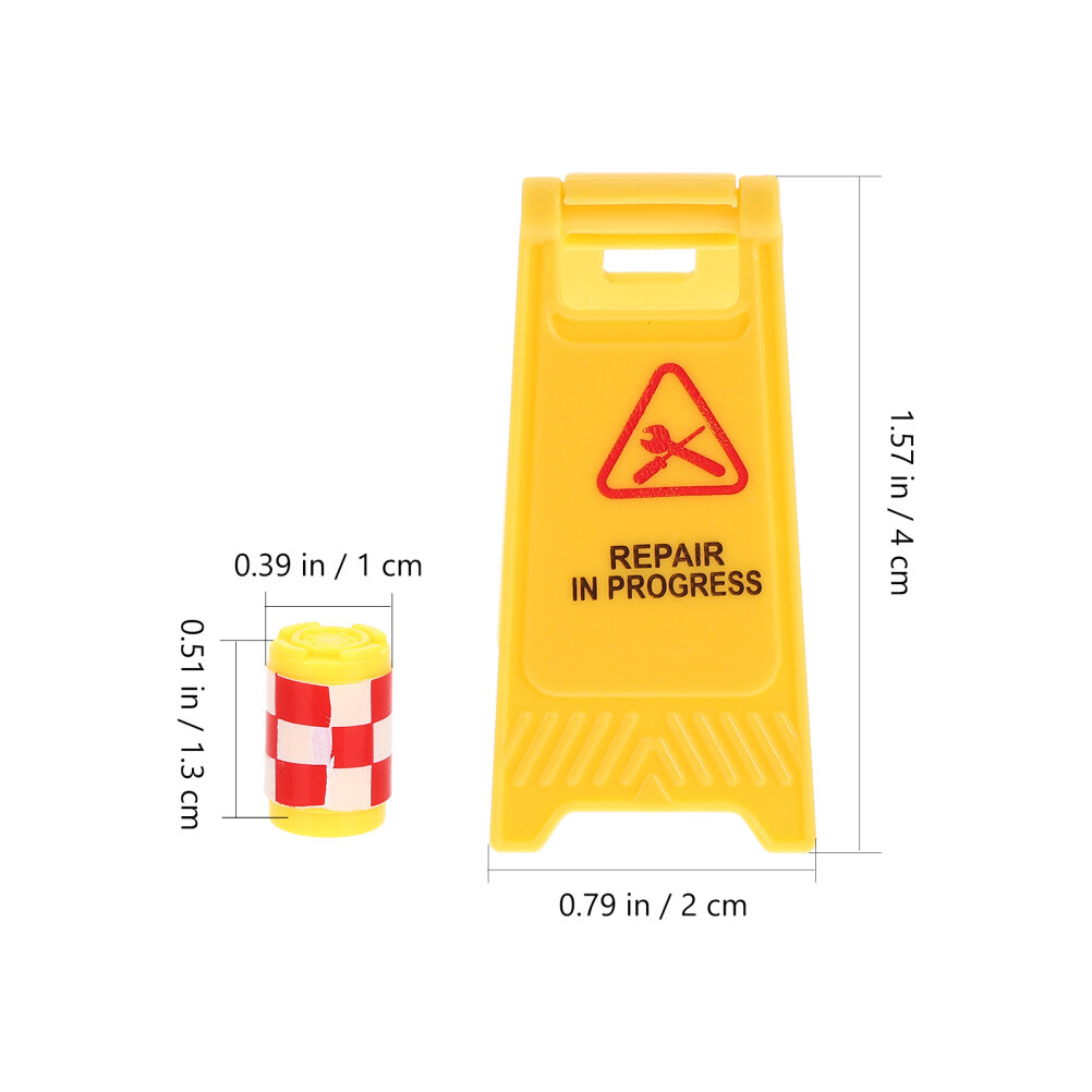 16PCS Kids Street Signs Toy Kids Road Cone Warning Sign Toys Driveway Cone