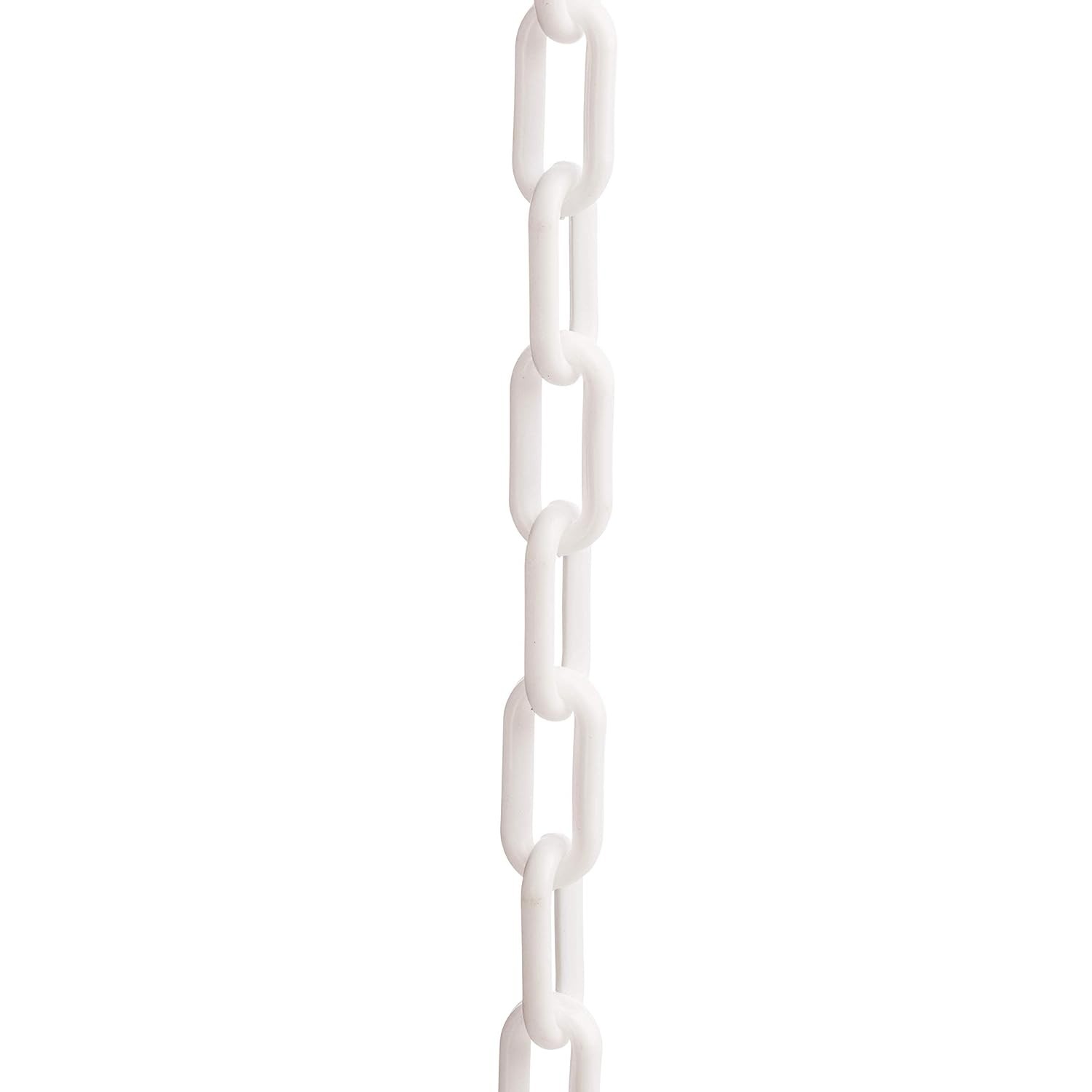 2″ x 10′ White Plastic Safety Chain ft. SunShield UV Resistant Technology