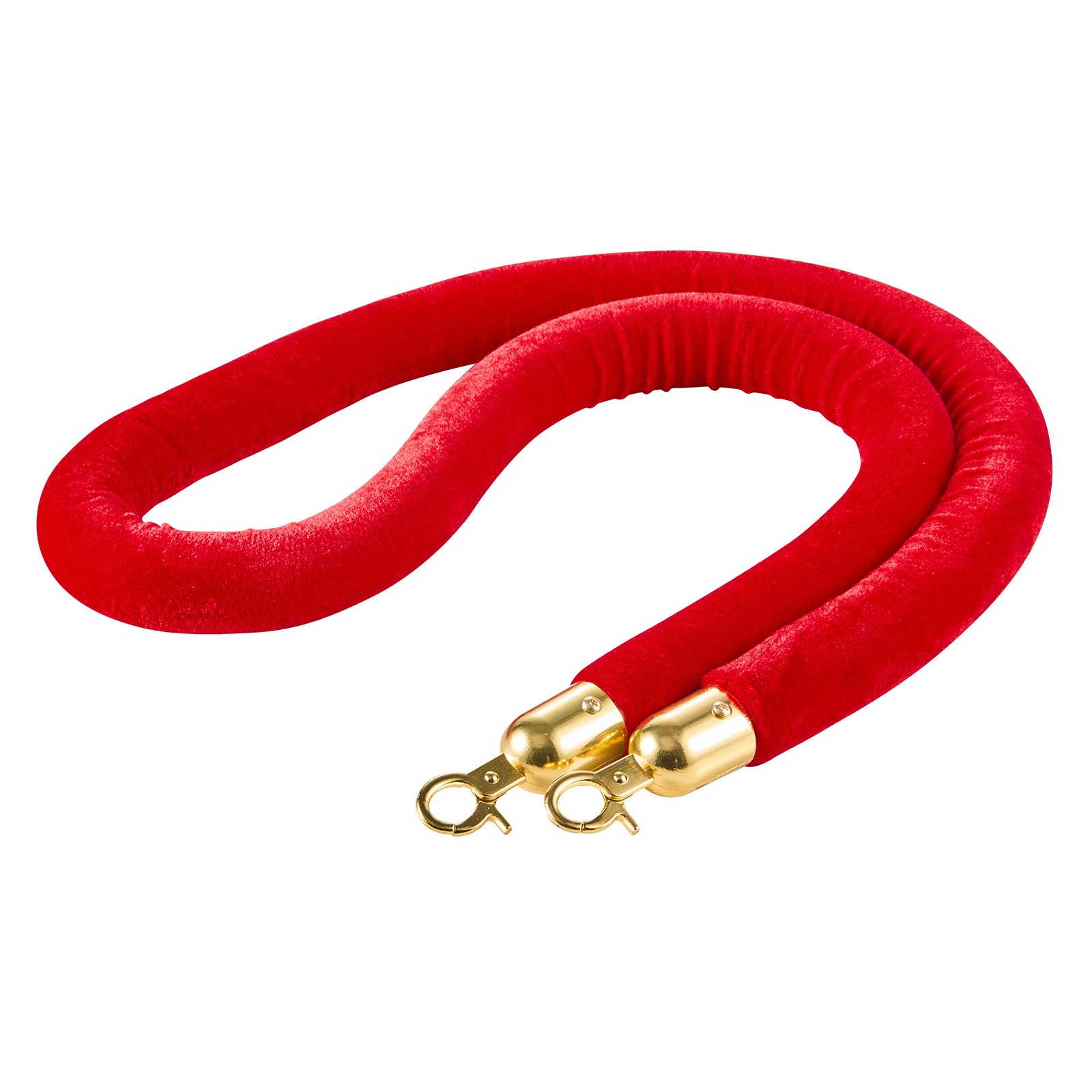 Uimoso 2/4/6/8 Pcs Red/Black Velvet Barrier Ropes 5 ft Crowd Control Ropes