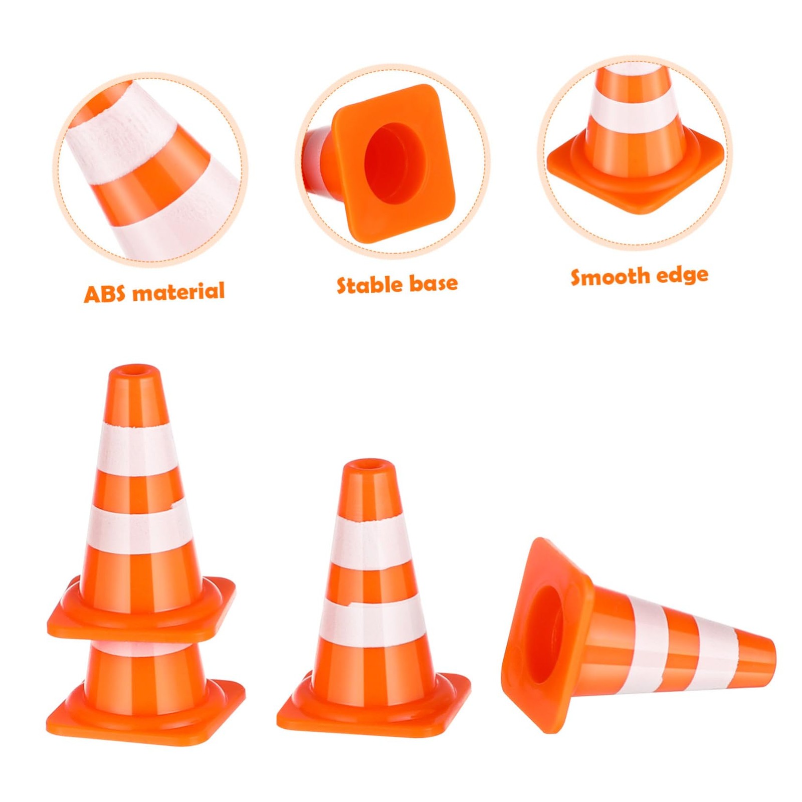 Mini Traffic Cones 50Pcs Orange Sports Training Roadblock Miniature Sand Table U