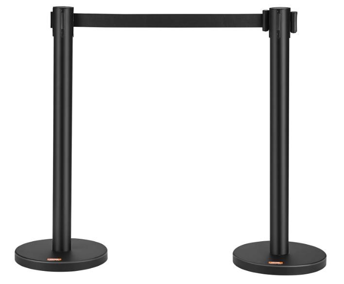 2/4/6-Pack Durable Steel Stanchions for Indoor/Outdoor Crowd Management & Events