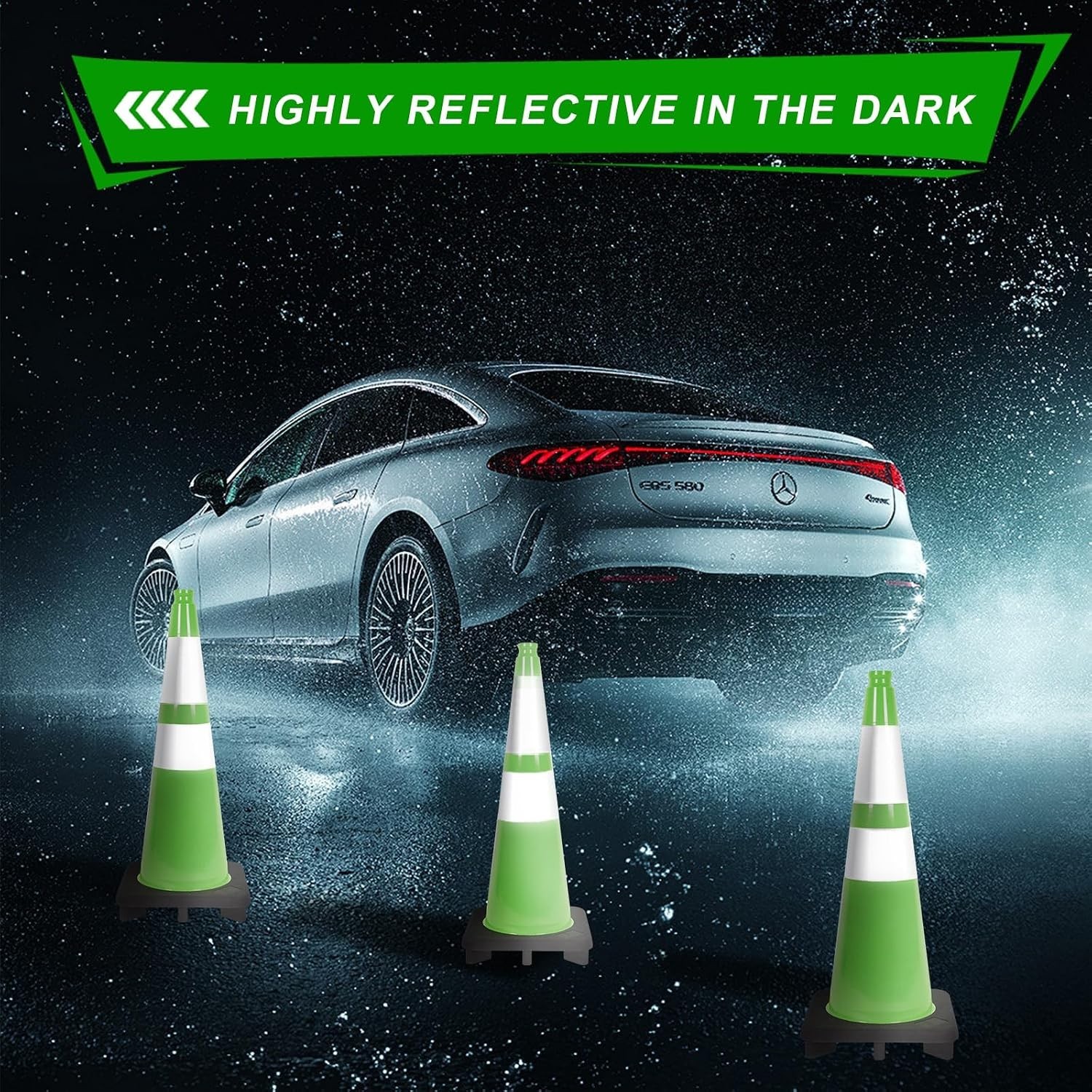 28-Inch Traffic Cones for Road Safety – 6 Pcs