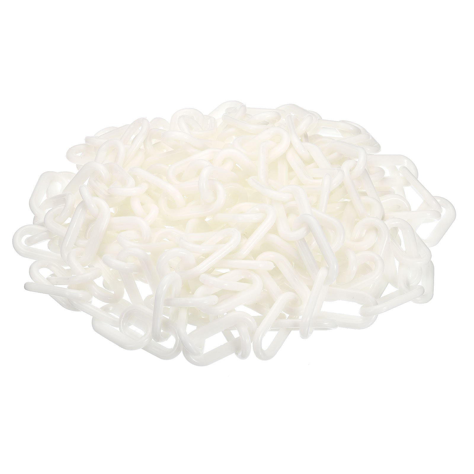 Plastic Chain Barrier (White, 10 Feet, 0.3″ Dia)