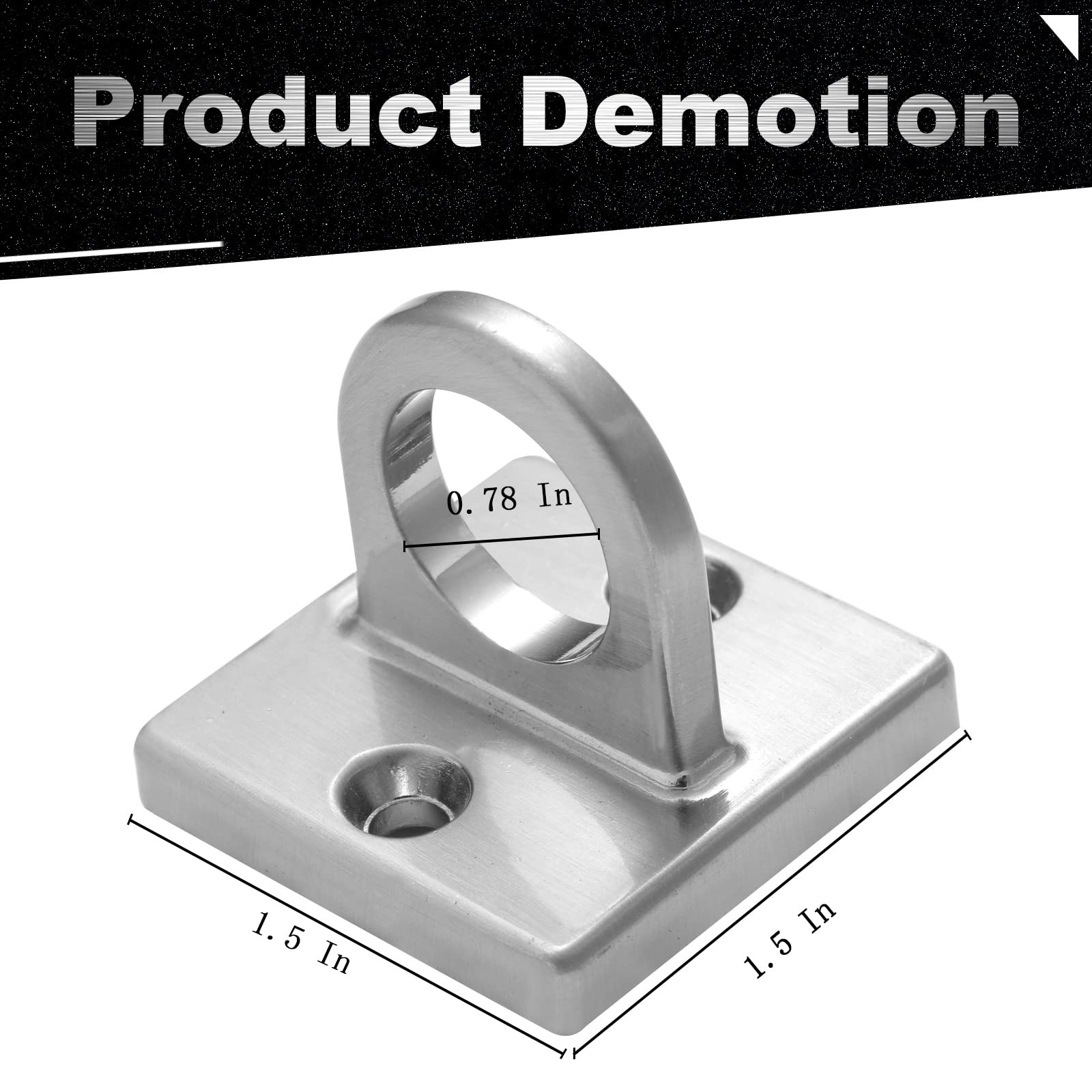 4 Pcs Wall Screw Mount Crowd Control stanchions Safety barriers Silver Hanging C