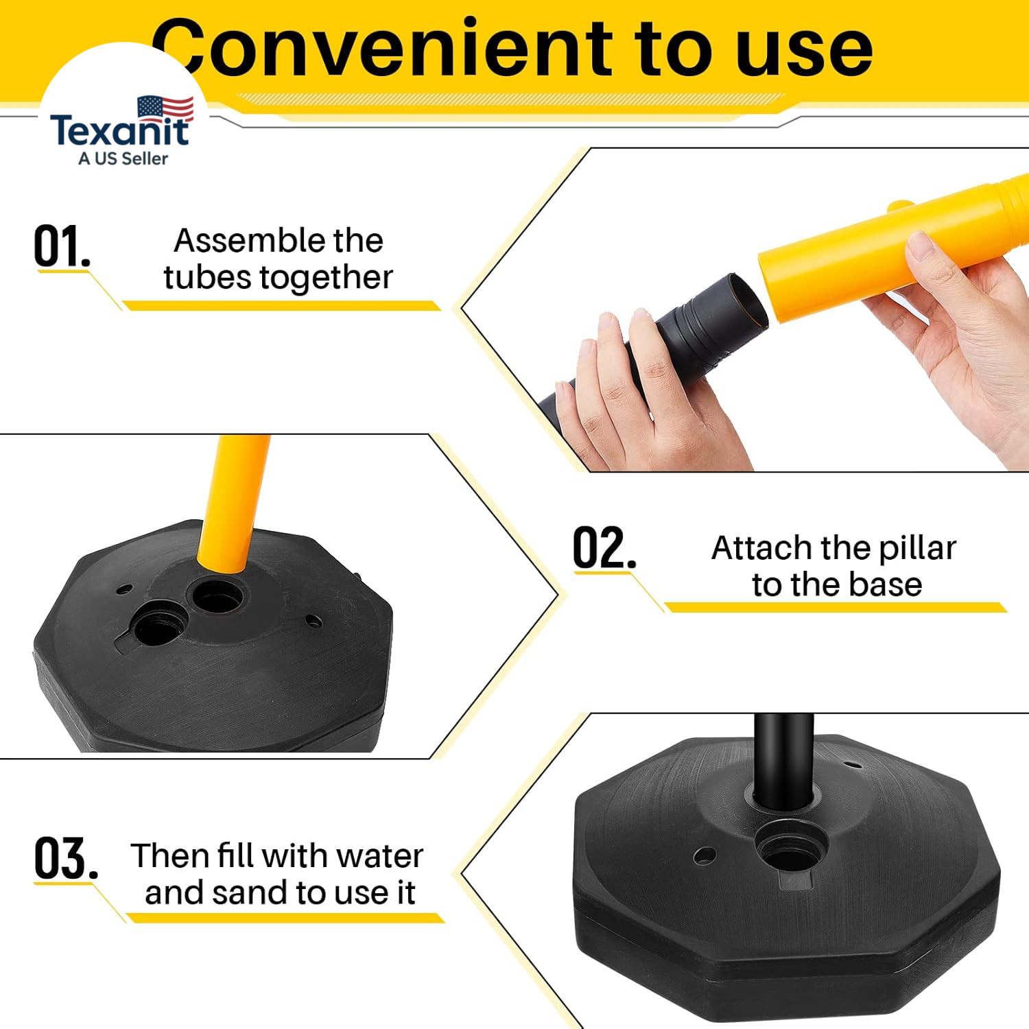 12 Sets 34 Inch Parking Cone Delineators Post Traffic Cone Plastic Stanchion Set