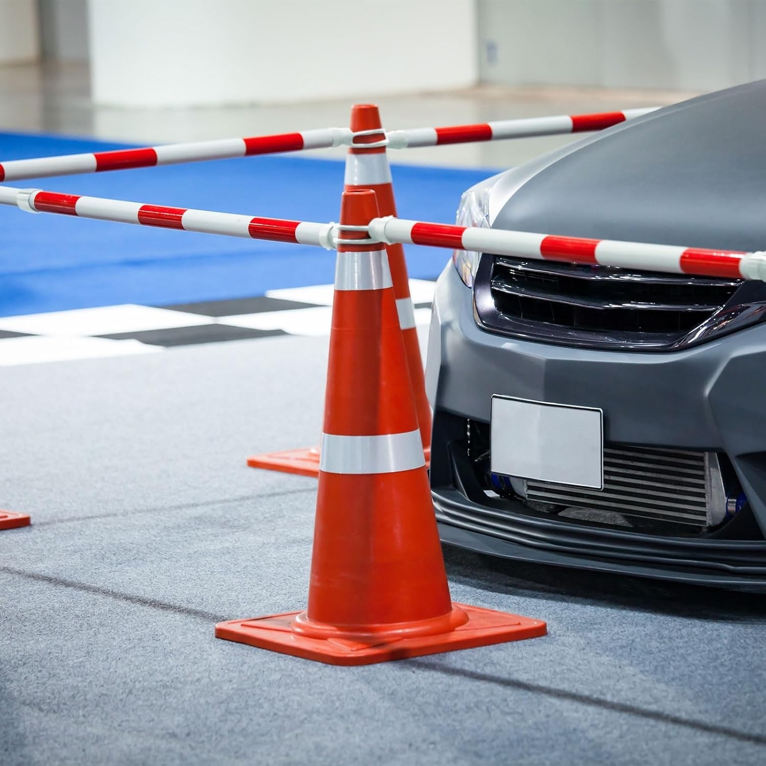 8 Pcs Retractable Traffic Safety Cone Bars, 6-10 Ft for High Visibility Safety