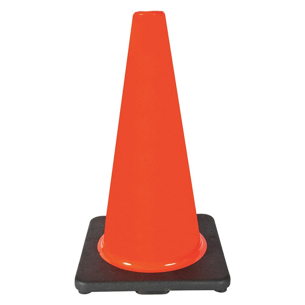 GRAINGER APPROVED 6FHA9 Traffic Cone,18In,Orange PK 6