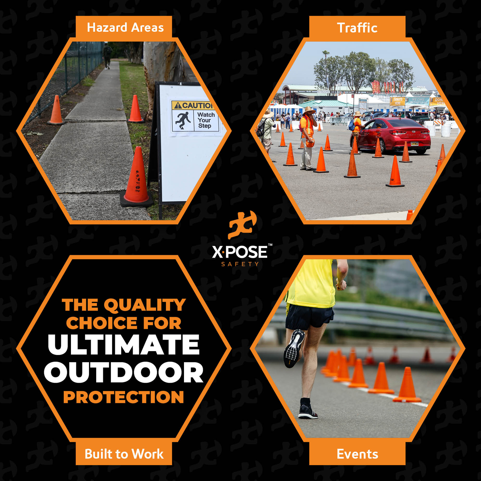 1 of Orange Traffic Cones 18 Inch , Multipurpose PVC Plastic Safety Cone