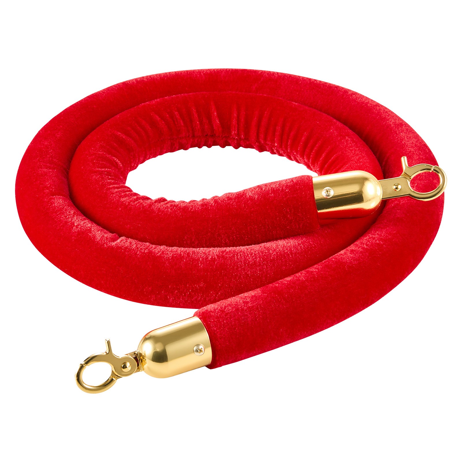 Uimoso 2/4/6/8 Pcs Red/Black Velvet Barrier Ropes 5 ft Crowd Control Ropes
