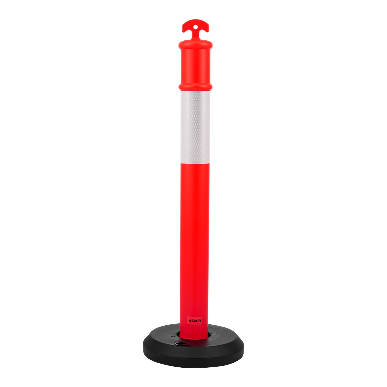 VEVOR 9 Packs Traffic Delineator Posts 48 in Traffic Safety Cones Fillable Base