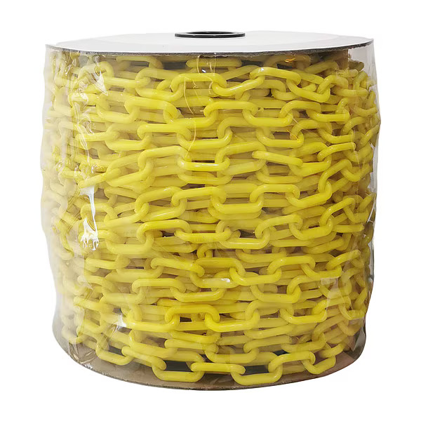Manufacturer Varies Plastic Chain, Yellow, Outdoor or Indoor, 1 1/2 in x 200 ft,