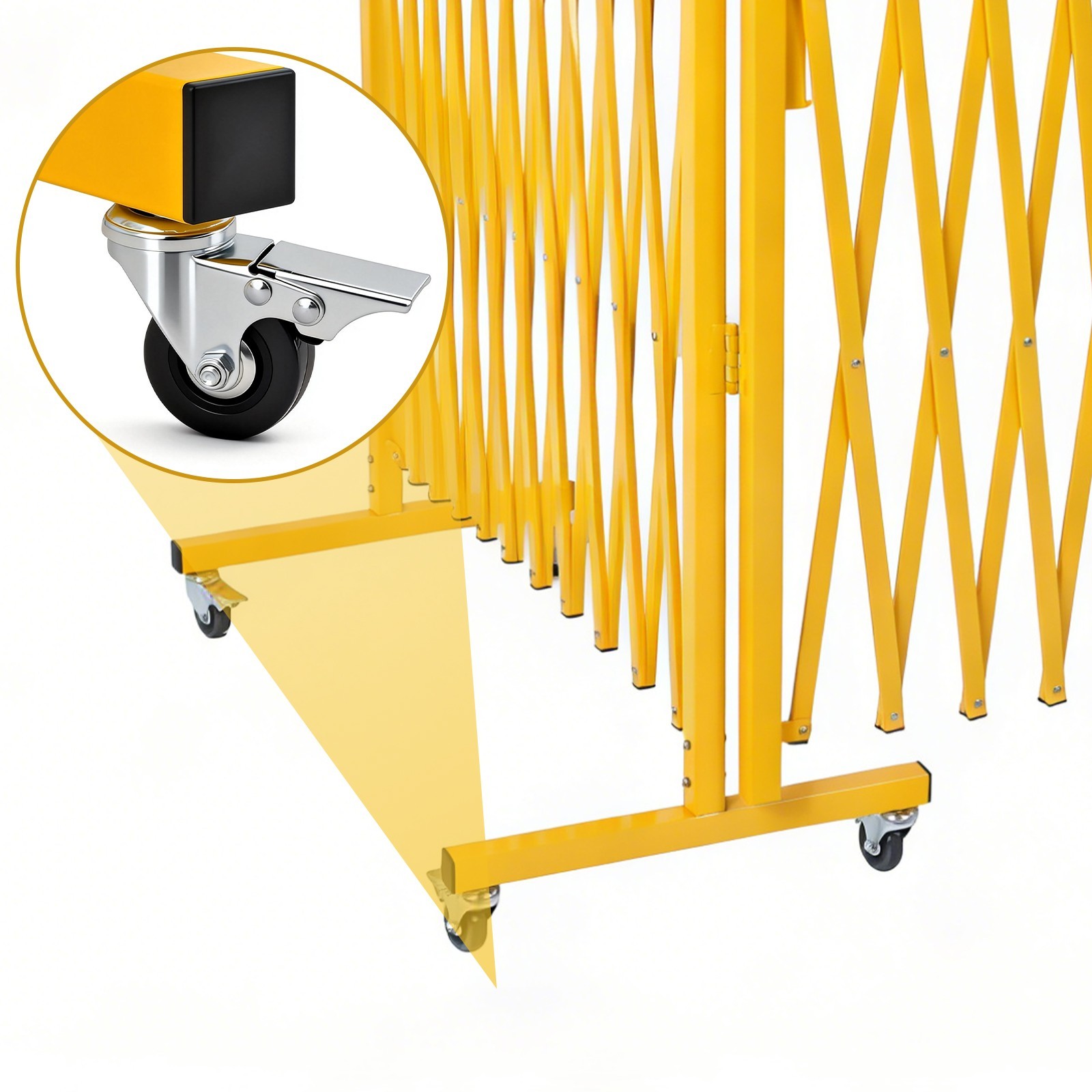 Outdoor Traffic Barricade Gate Metal Expandable 8-24FT Folding Safety Barrier US