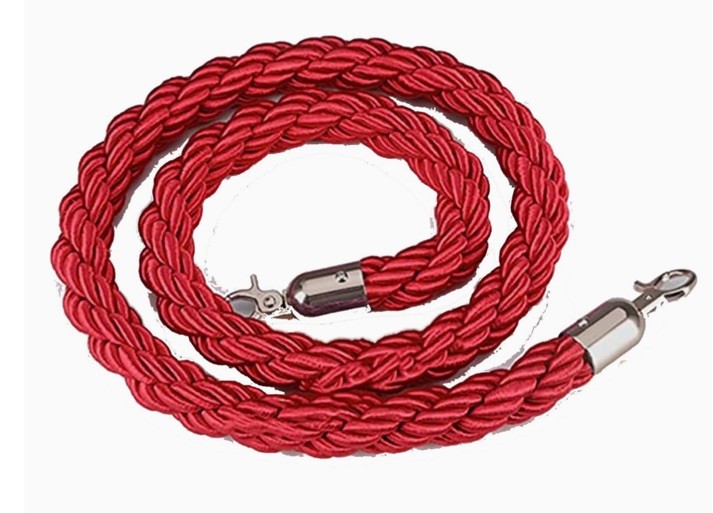 Barrier Ropes, Crowd Control Stanchion Rope, Braided/Twisted (D,1.5m/5ft/59in)