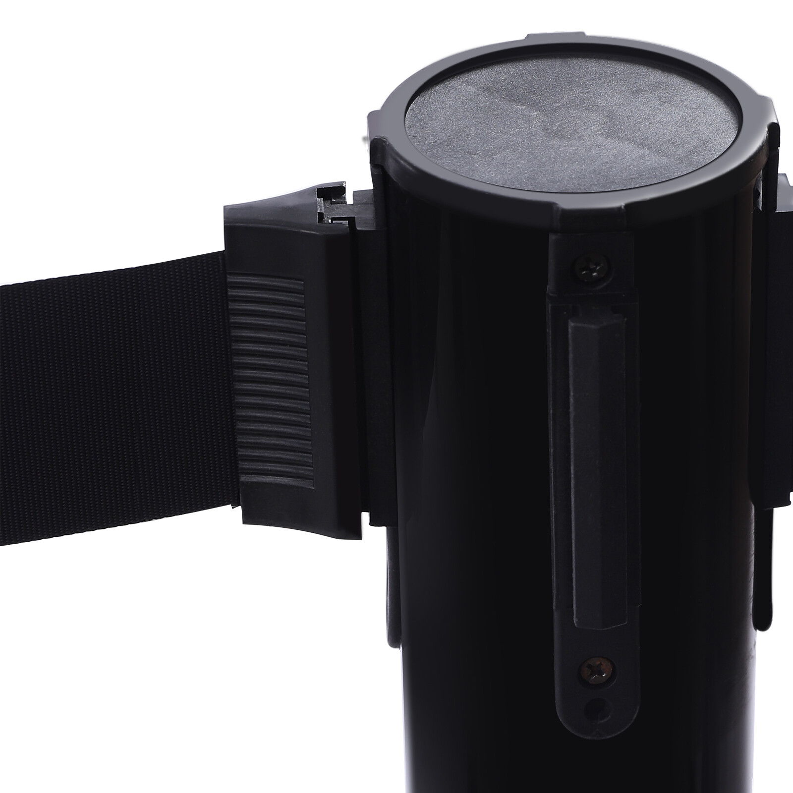 4* Black Retractable Belts Stanchion Post Event & Party Crowd Control 6.6ft Belt