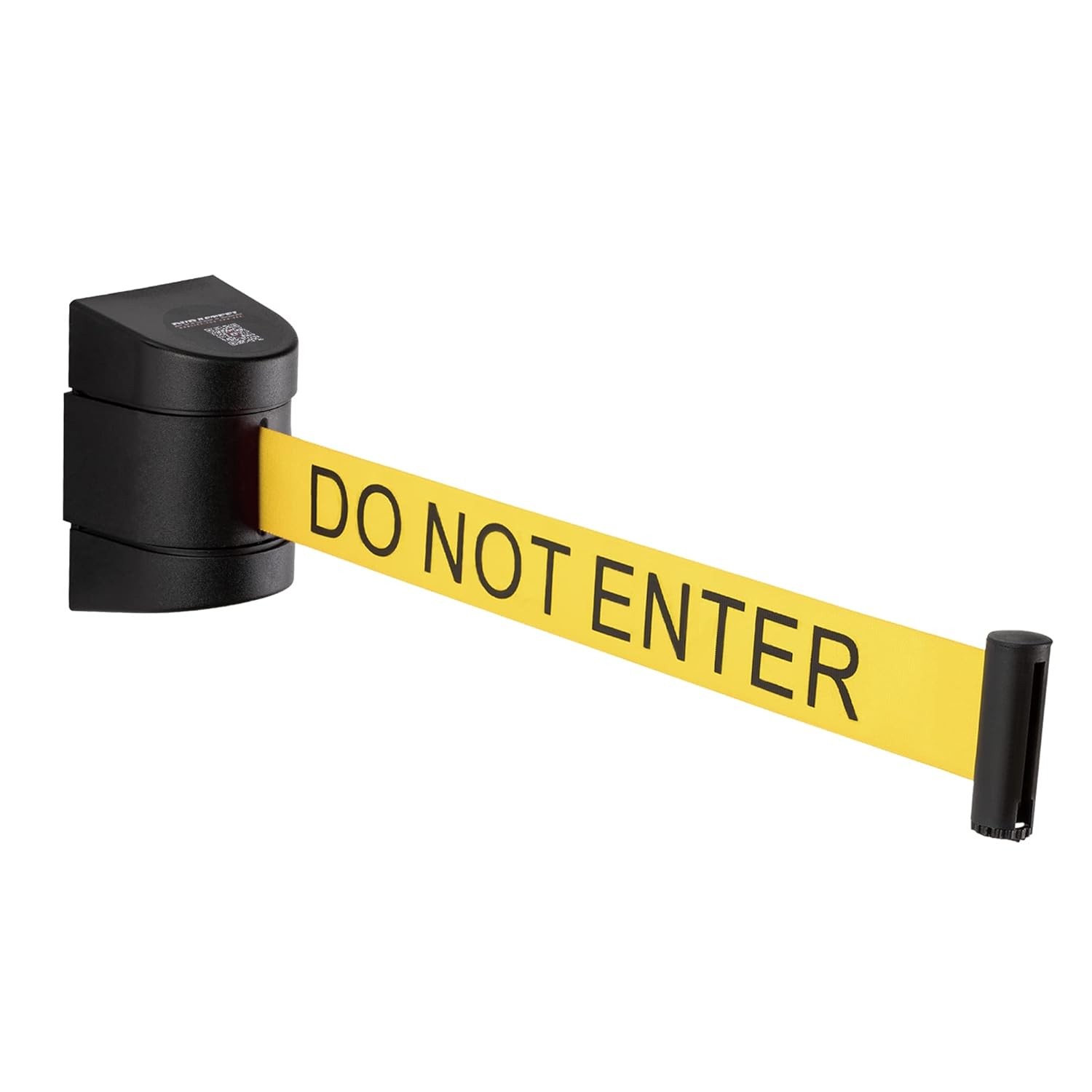 DuraSteel Wall Mount Crowd Control Retractable Belt Barrier – 6.5 Ft Yellow Do N