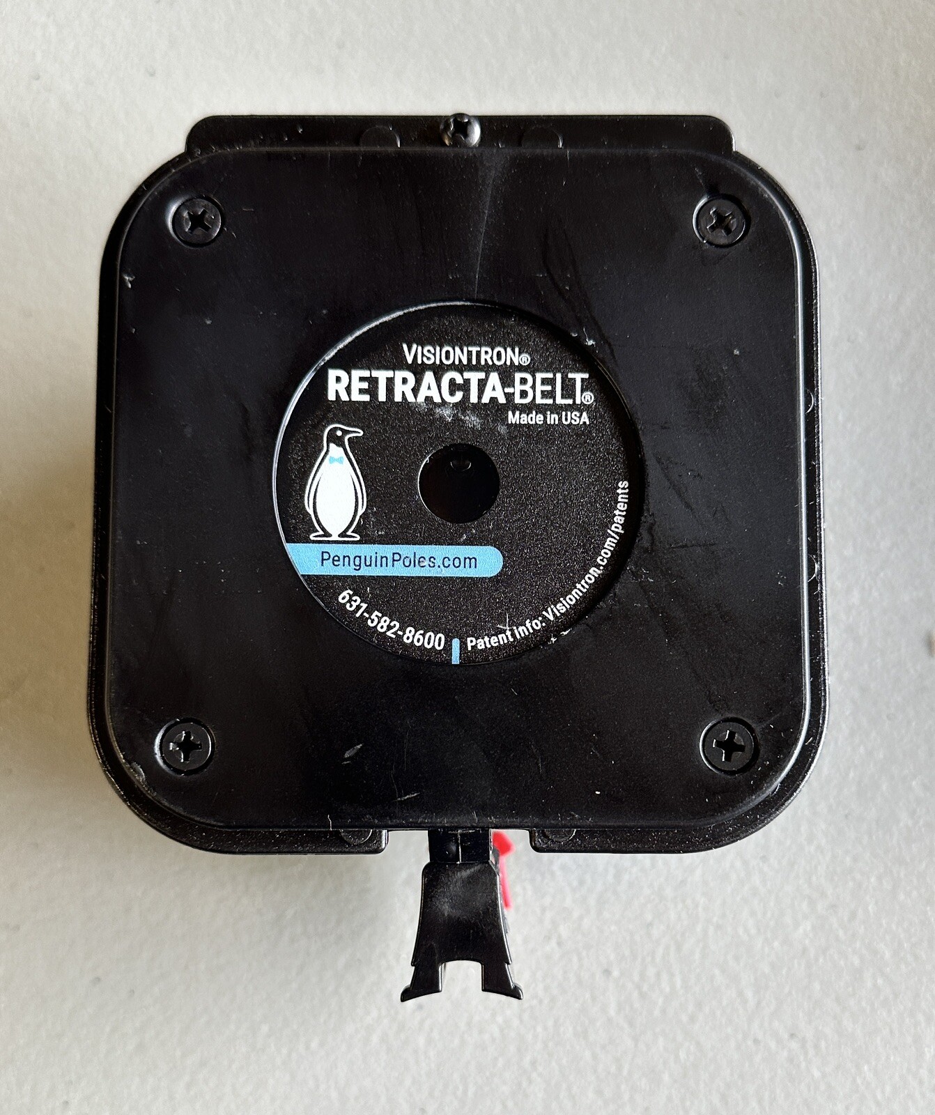 Retracta-Belt WM412SB25-RWD-RE Retractable Belt Barrier Black Wall Mount 25’ Ft