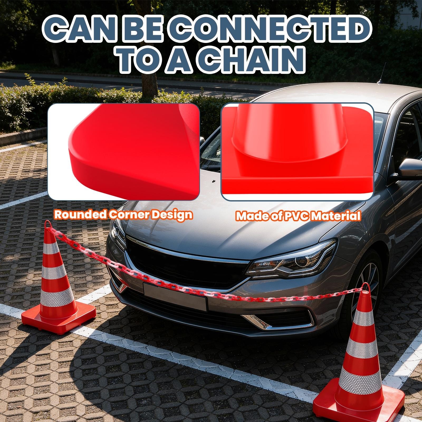 12 PACK 36″ Heavy Duty Traffic Cone Reflective Collars Safety Cones Road Cones