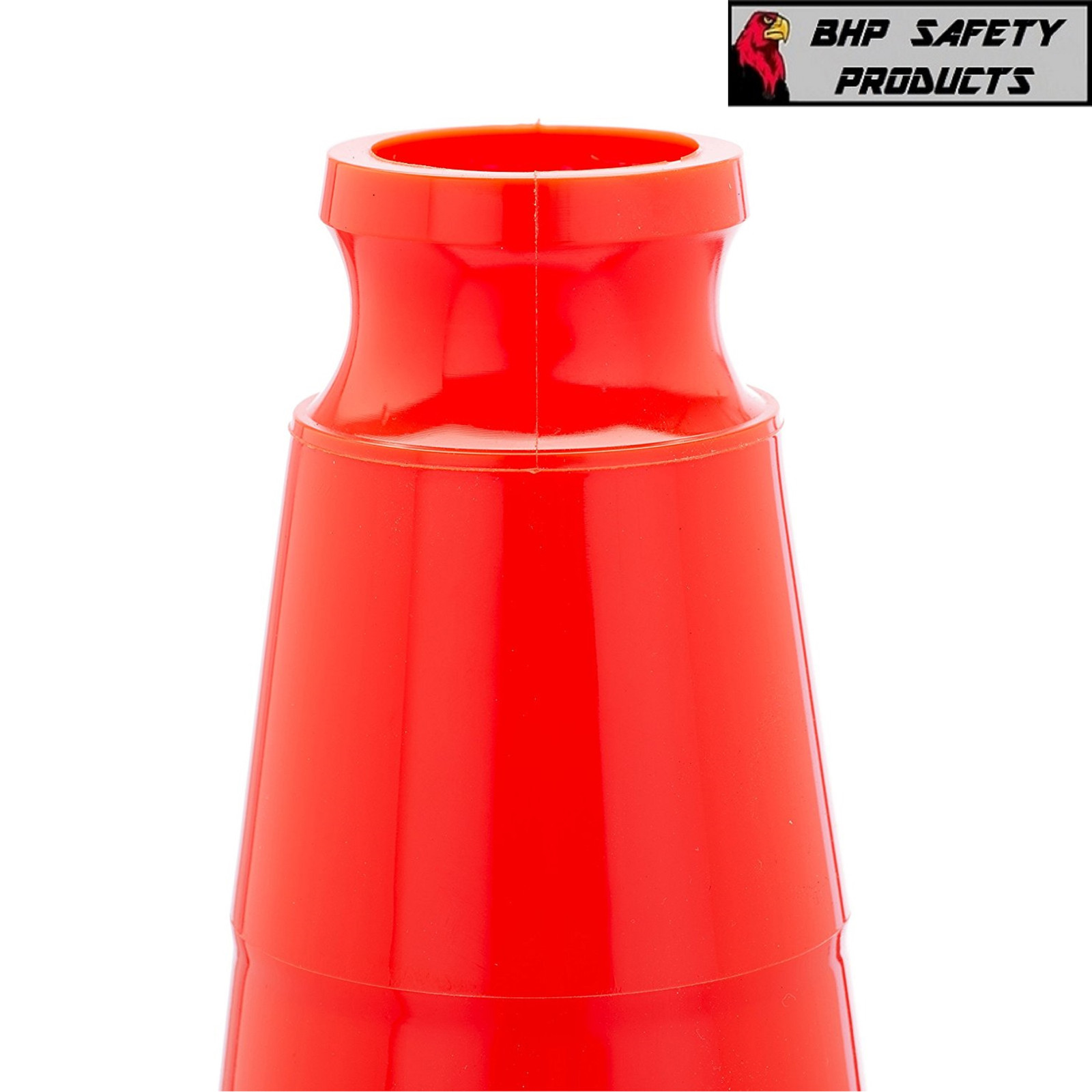 28″ INCH ORANGE SAFETY TRAFFIC CONE W/ 3M REFLECTIVE COLLARS JBC REVOLUTION