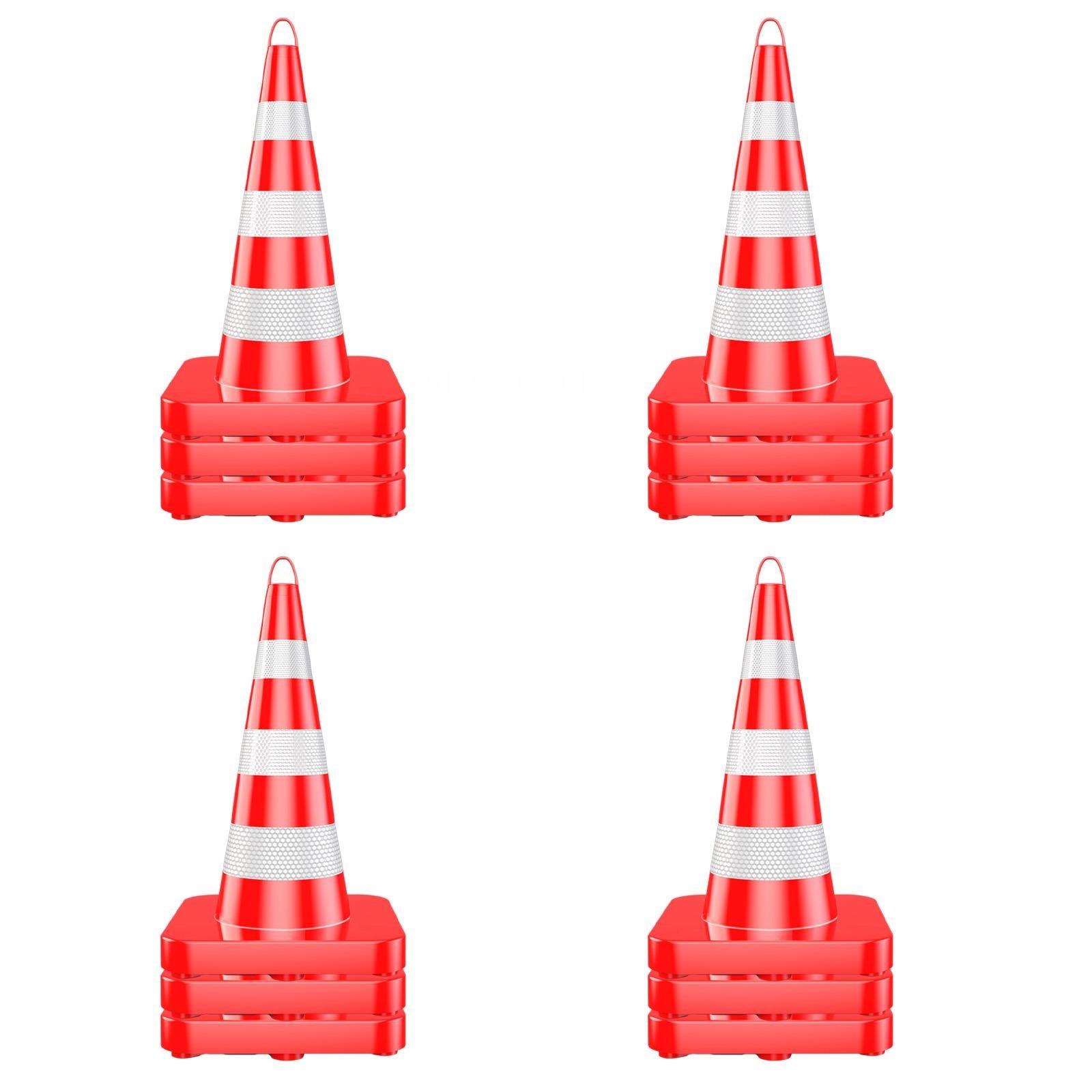 12 PACK 36″ Heavy Duty Traffic Cone Reflective Collars Safety Cones Road Cones