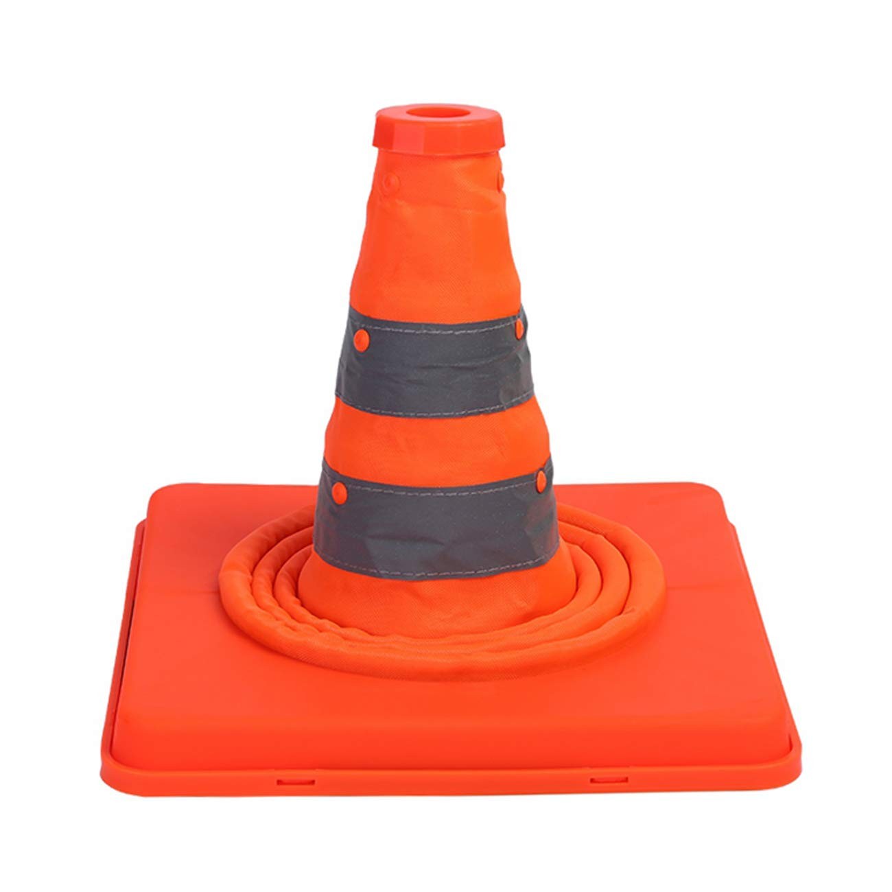 Collapsible Traffic Cones 4 Pack 15.5″ Pop Up Reflective Safety Cone Orange