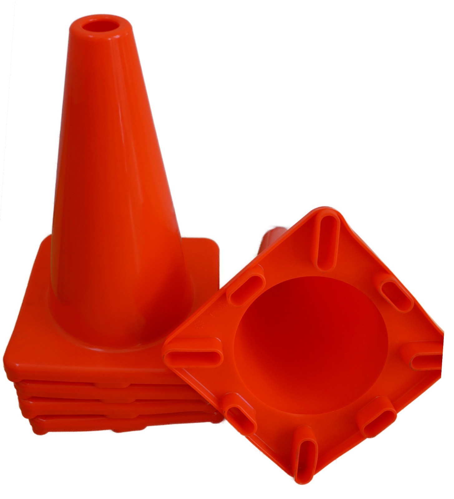 6PCS 12″ Inch Orange Road Safety PVC Traffic Cone Made in Taiwan