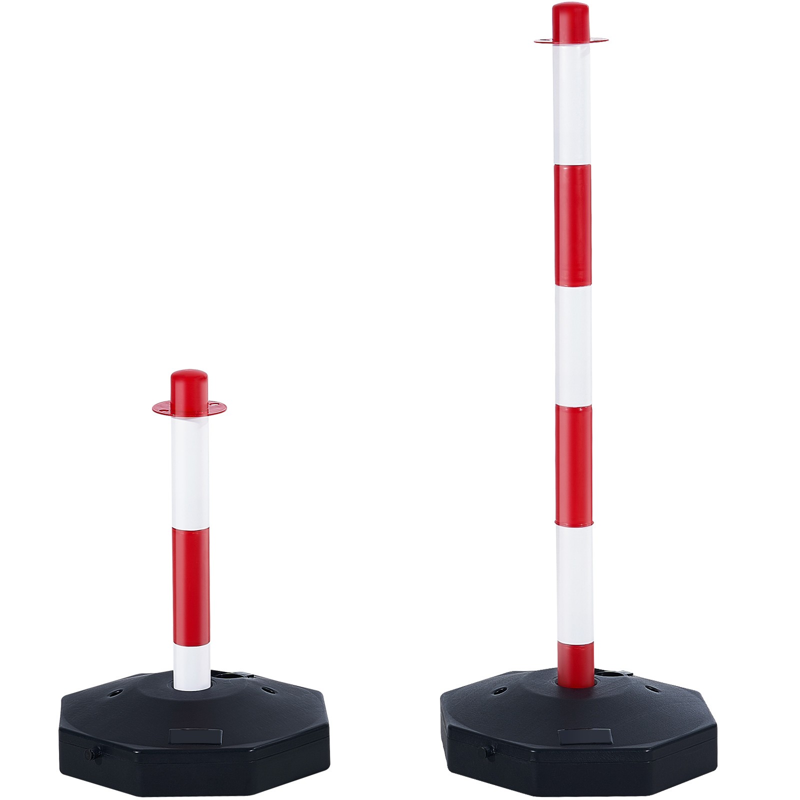 Uimoso 6PCs Traffic Delineator Post Cones with Fillable Base 6.6 FT Chain