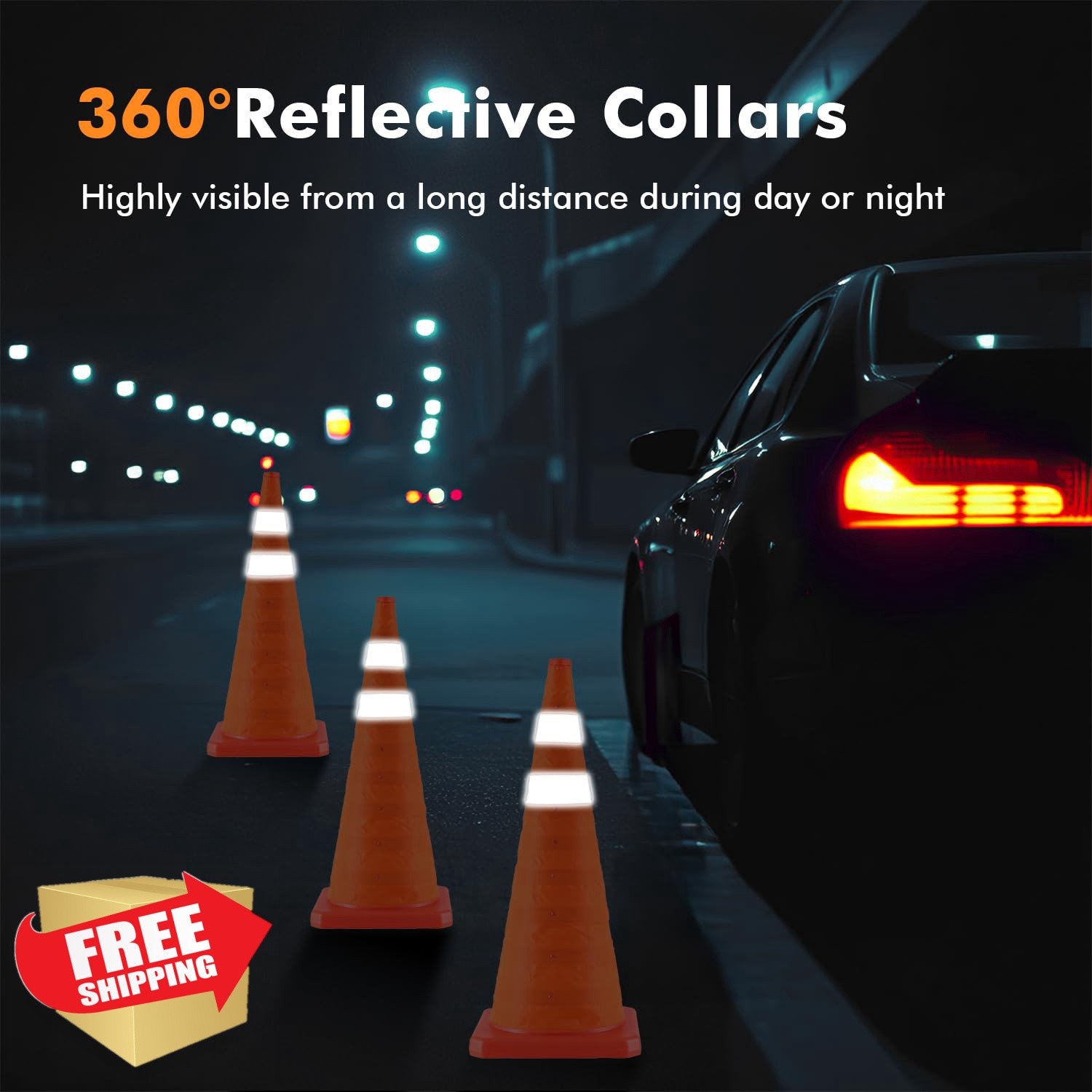 Jade Butterfly 28 inch 2-pack traffic cones orange