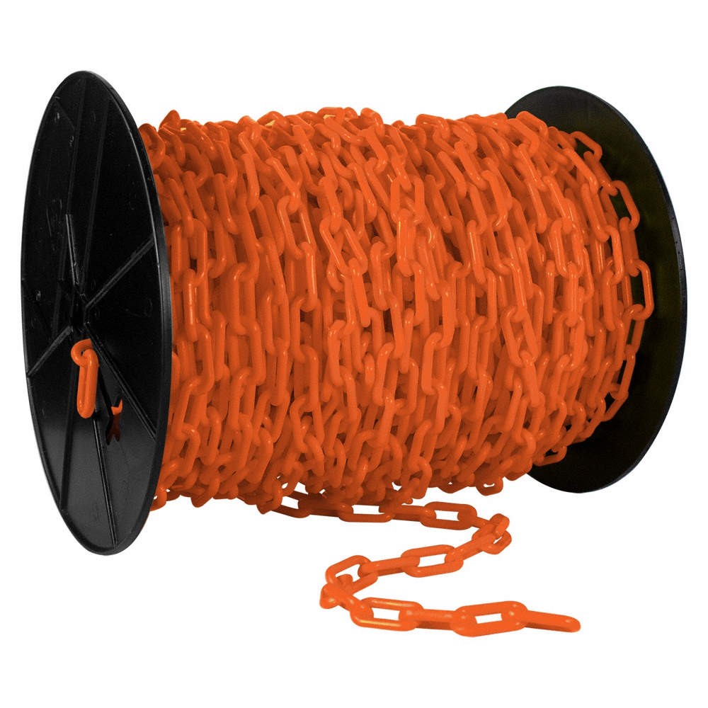 GRAINGER APPROVED 30112 Plastic Chain ,200 ft L,Safety Orange 33HF99