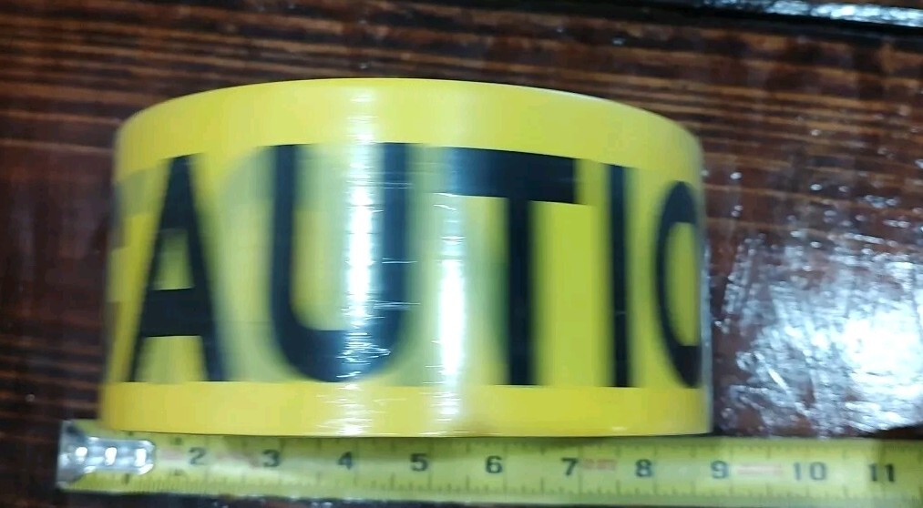 BRAND NEW SPECFIT 11522357 YELLOW CAUTION BARRICADE SAFETY TAPE 3″ X 1000′