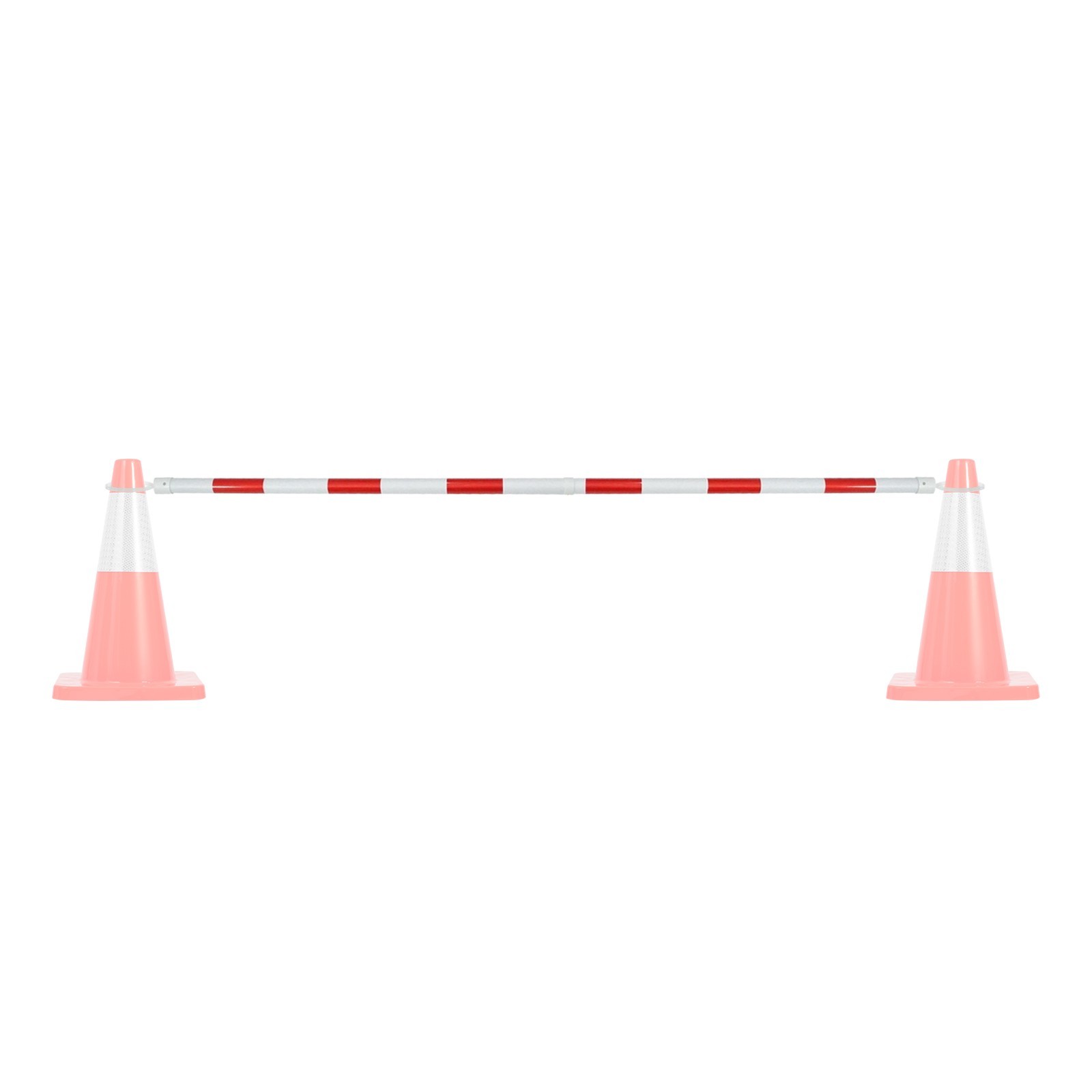 25 Retractable Cone Barrier Bars Adjustable High-Visibility Traffic Barricades