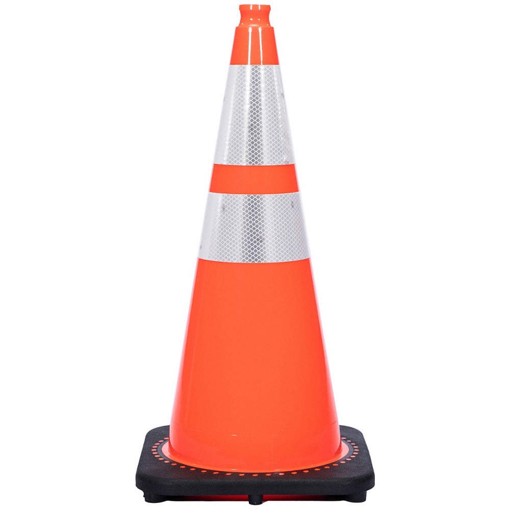 GRAINGER APPROVED RS70032CT3M64 Traffic Cone,7 lb.,Orange Cone Color 53WN80