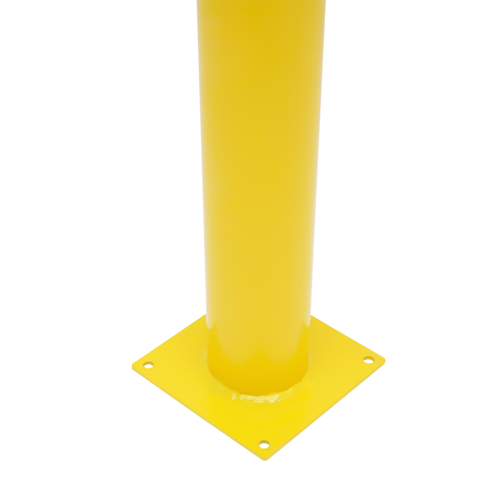 60 H 4.5 D Safety Bollard Post Yellow Powder Coat Pipe Steel Barrier W/4 Bolt
