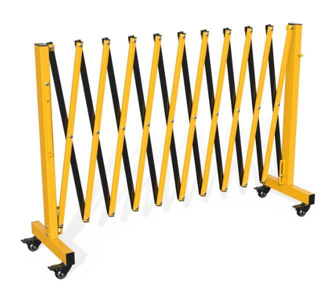 Outdoor Traffic Barricade Gate Metal Expandable 8-23FT Folding Safety Barrier