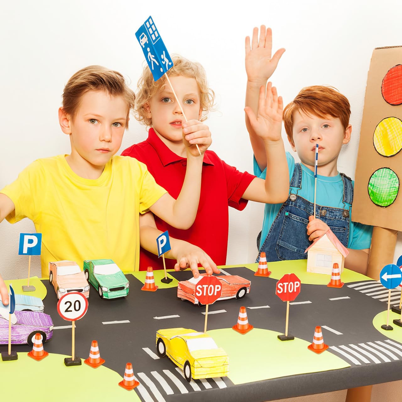 Mini Traffic Cones 50Pcs Orange Sports Training Roadblock Miniature Sand Table U