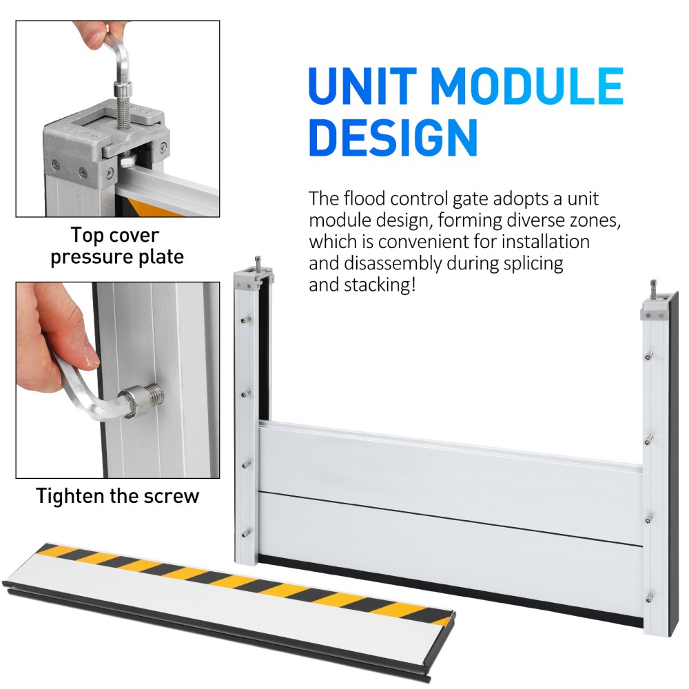 Heavy Duty Unit Module Design Flood Protection Barrier Reusable Flood Barrier