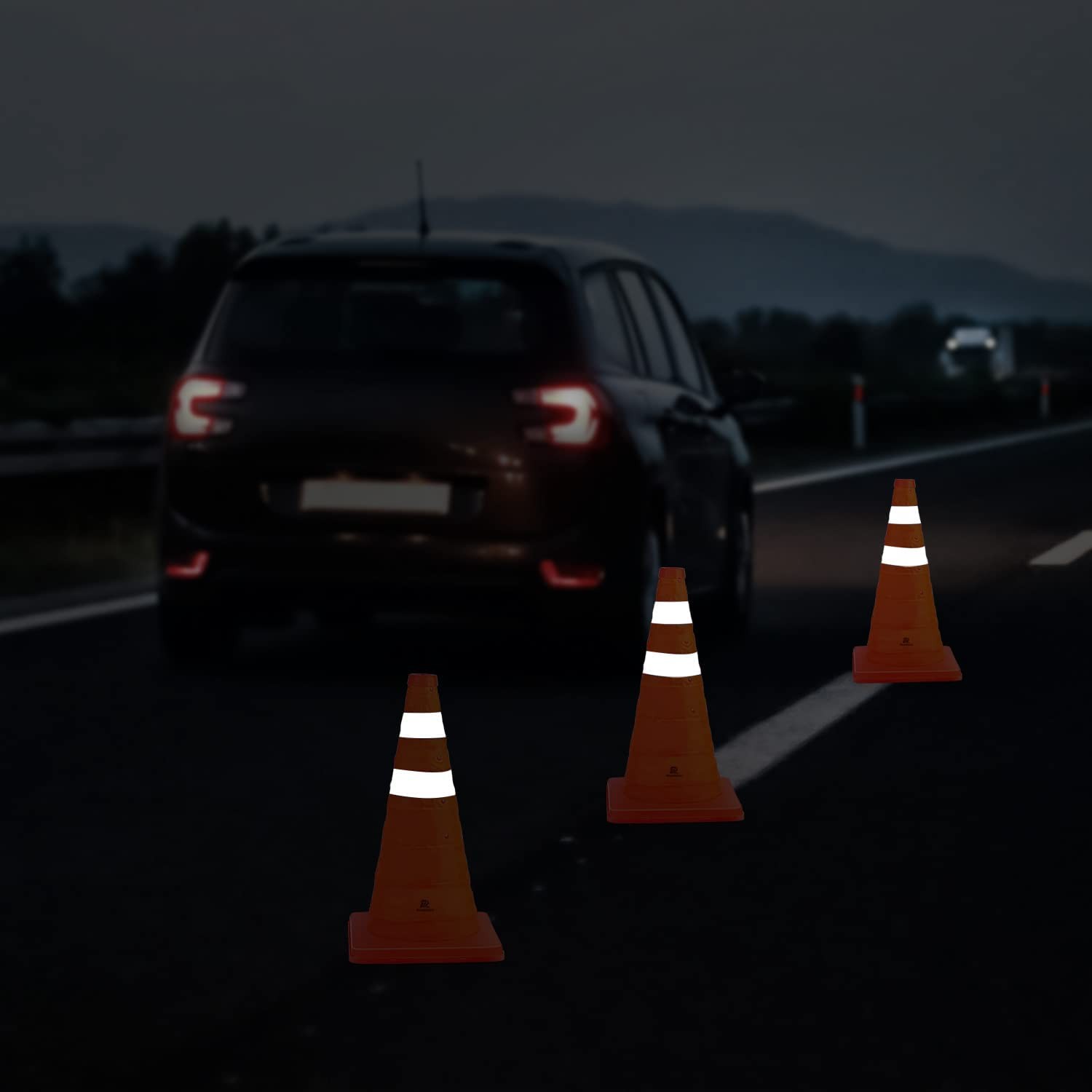 18 Inch 4 Pack Collapsible Traffic Safety Cones, Multi Purpose Pop-up Cones w…