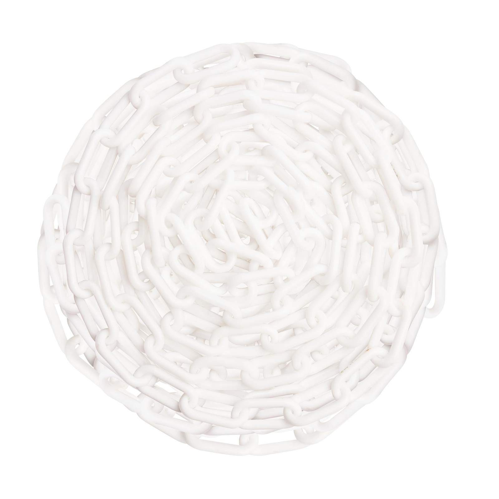 10 Feet White Durable Plastic Chain for Crowd Control and Industrial Use