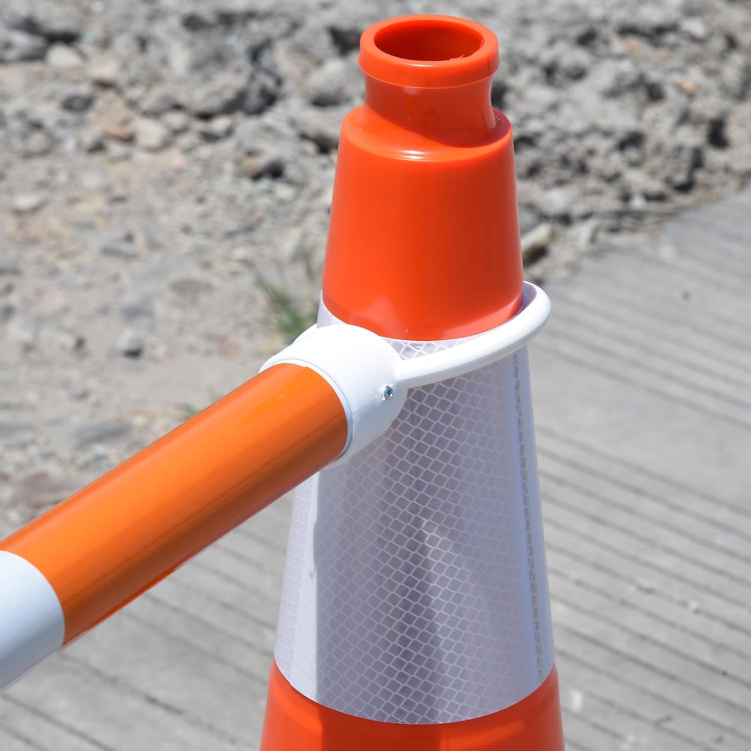 Orangestar 8 Pack Retractable Traffic Cone Bars, 4Ft to 8.8Ft Expandable Cone Ba